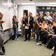 LeBron James addresses the media after the opening ceremonies of the I Promise School on July 30, 2018 in Akron, Ohio. The School is a partnership between the LeBron James Family foundation and the Akron Public School and is designed to serve Akron’s most challenged students.